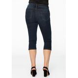 Yoek High Waist Skinny Capri Jeans Dark Denim