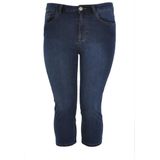 Yoek High Waist Skinny Capri Jeans Dark Denim