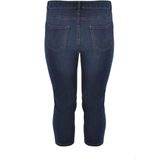 Yoek High Waist Skinny Capri Jeans Dark Denim