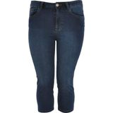 Yoek High Waist Skinny Capri Jeans Dark Denim