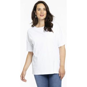 Yoek Grote maten - dames t-shirt korte mouw - wit