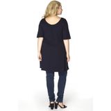 Yoek Grote maten - dames t-shirt korte mouw - donkerblauw