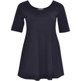 Yoek Grote maten - dames t-shirt korte mouw - donkerblauw