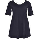 Yoek Grote maten - dames t-shirt korte mouw - donkerblauw