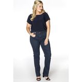 YOEK - Shirt - Navy - Kwartmouw - Normale Pasvorm