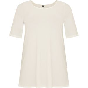 Yoek Grote maten - dames t-shirt korte mouw - gebroken wit