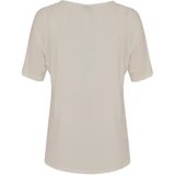 Yoek Grote maten - dames t-shirt korte mouw - gebroken wit