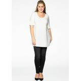 Yoek Grote maten - dames t-shirt korte mouw - gebroken wit