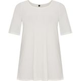 Yoek Grote maten - dames t-shirt korte mouw - gebroken wit