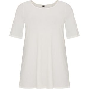 Yoek Grote maten - dames t-shirt korte mouw - gebroken wit