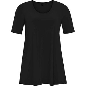 Yoek Grote maten - dames t-shirt korte mouw- zwart