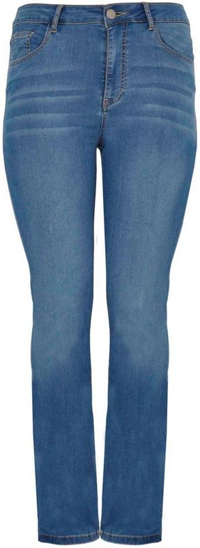 YOEK - High Waist Straight Leg Jeans - Lichtblauw
