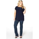 Yoek High Waist Straight Fit Jeans Dark Denim