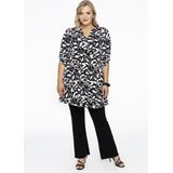 Yoek | Grote maten - dames bootcut pantalon - zwart