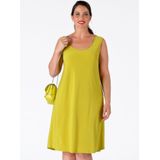 YOEK - Jurk - Lichtgroen - Knielengte - Mouwloos