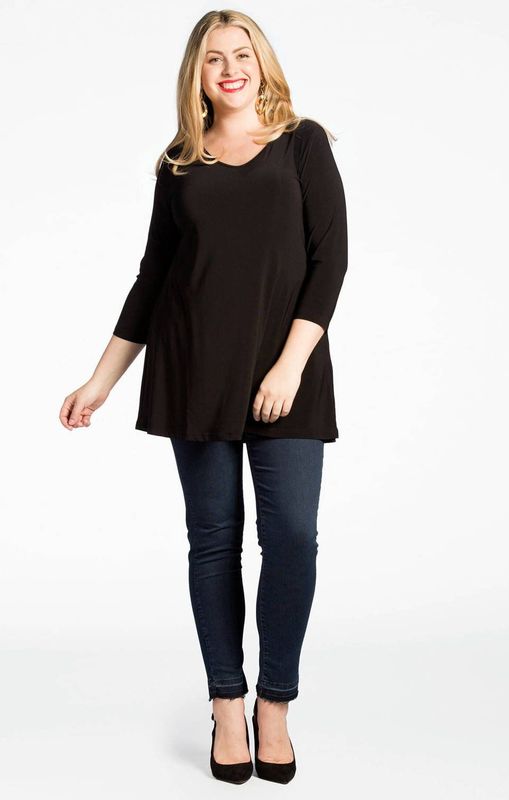 YOEK - DOLCE - Tuniek - Zwart - Travelstof