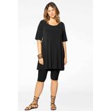 Yoek Grote maten - dames t-shirt korte mouw - zwart