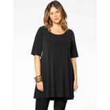 Yoek Grote maten - dames t-shirt korte mouw - zwart