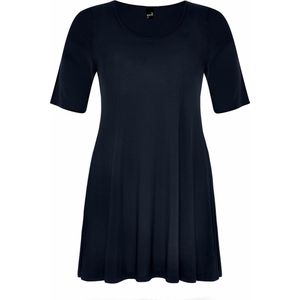 Yoek Grote maten - dames t-shirt korte mouw - donkerblauw