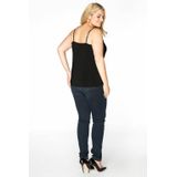 YOEK - DOLCE - Spaghettitop - Zwart - Travelstof