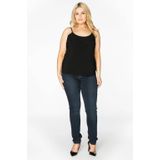 YOEK - DOLCE - Spaghettitop - Zwart - Travelstof