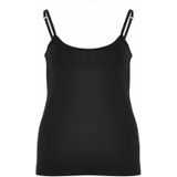 YOEK - DOLCE - Spaghettitop - Zwart - Travelstof