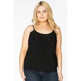 YOEK - DOLCE - Spaghettitop - Zwart - Travelstof