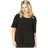 Yoek - DOLCE - Top - Zwart - Travelstof