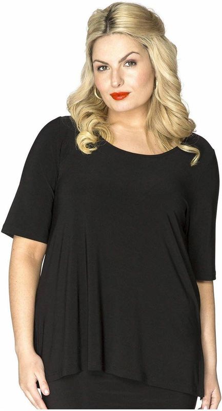 Yoek - DOLCE - Top - Zwart - Travelstof