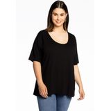 YOEK - Shirt 'Lara' - Zwart - T-shirt - Halve Mouw - Losse Pasvorm