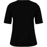 YOEK - Shirt 'Lara' - Zwart - T-shirt - Halve Mouw - Losse Pasvorm