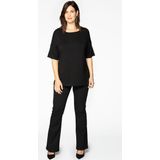 Yoek | Grote maten - dames jeans flare - zwart