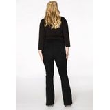 Yoek | Grote maten - dames jeans flare - zwart