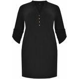 YOEK Travelstof tuniek zwart