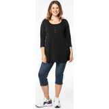 T-shirt - Effen - Jersey - Driekwart Mouw - Losse Pasvorm