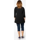 T-shirt - Effen - Jersey - Driekwart Mouw - Losse Pasvorm