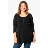 T-shirt - Effen - Jersey - Driekwart Mouw - Losse Pasvorm