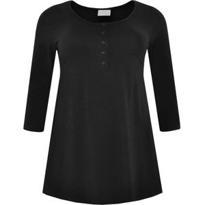 T-shirt - Effen - Jersey - Driekwart Mouw - Losse Pasvorm