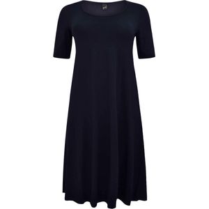 Yoek Jurk met Plooien Donkerblauw