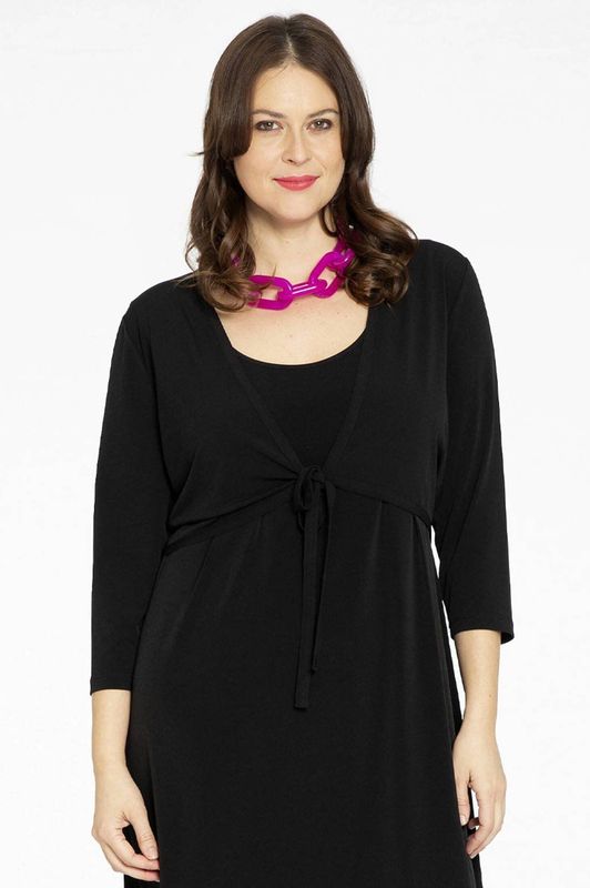 Yoek - DOLCE - Bolero - Zwart - Travelstof