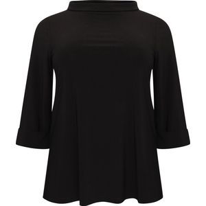 Dolce - A-lijn Shirt - Zwart - Katoen - Wijde Mouwen