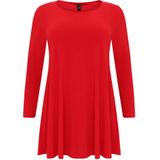 YOEK - Shirt - Rood - Effen - Lange Mouw - Losvallend Model
