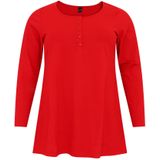 YOEK - Shirt - Rood - Lange Mouw - Normale Pasvorm