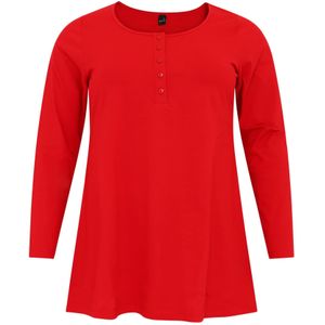 YOEK - Shirt - Rood - Lange Mouw - Normale Pasvorm