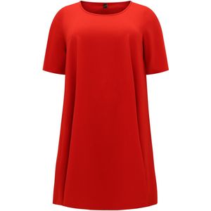 Yoek - COTTON - A-lijn Jurk - Rood