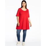 Tuniek - Effen - Katoen - Wijde Pasvorm - Lange Pasvorm - Halve Mouw