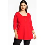 Shirt - COTTON - Jersey - Effen - Driekwart Mouw - Losse Pasvorm