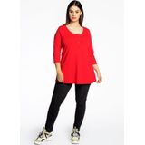 Shirt - COTTON - Jersey - Effen - Driekwart Mouw - Losse Pasvorm