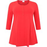 Shirt - COTTON - Jersey - Effen - Driekwart Mouw - Losse Pasvorm