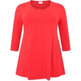 Shirt - COTTON - Jersey - Effen - Driekwart Mouw - Losse Pasvorm